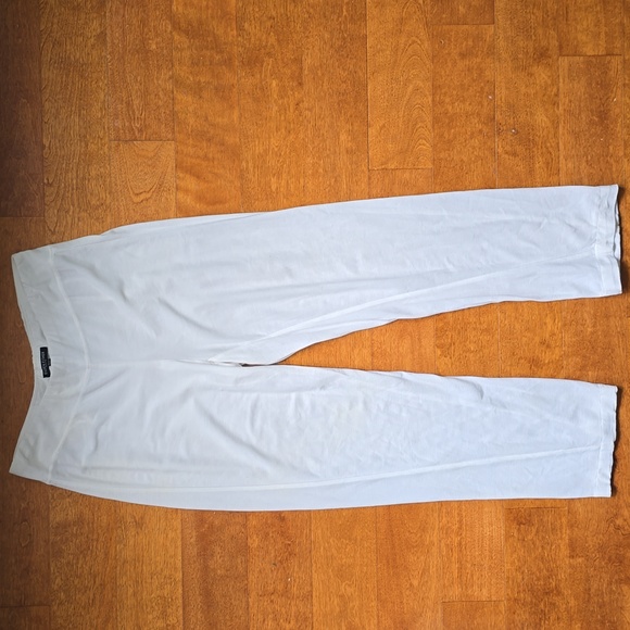 Eileen Fisher white washable stretch crepe lantern ankle pants size PP - Picture 4 of 12